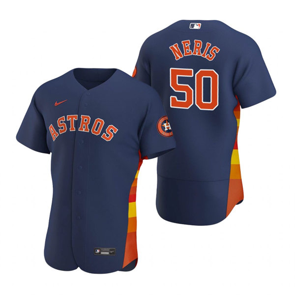 Mens Houston Astros #50 Hector Neris Nike Navy Alternate Coolbase Player Jersey
