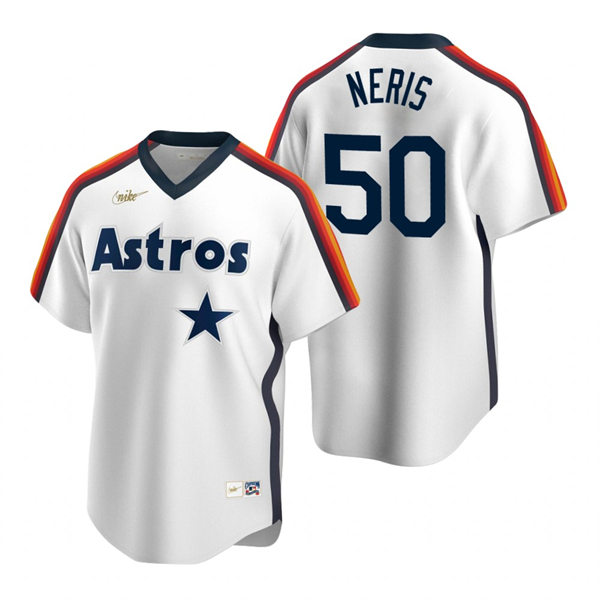Mens Houston Astros #50 Hector Neris Nike White Pullover Cooperstown Collection Jersey