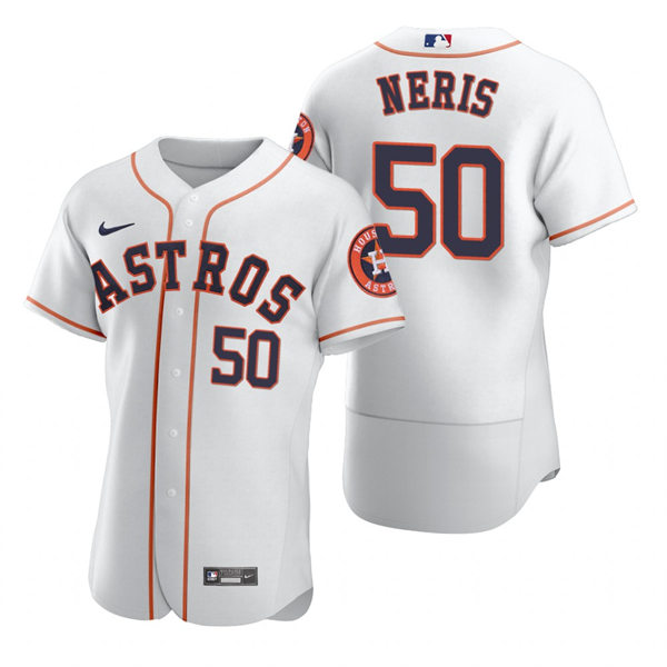 Mens Houston Astros #50 Hector Neris Nike White Home Flexbase Player Jersey