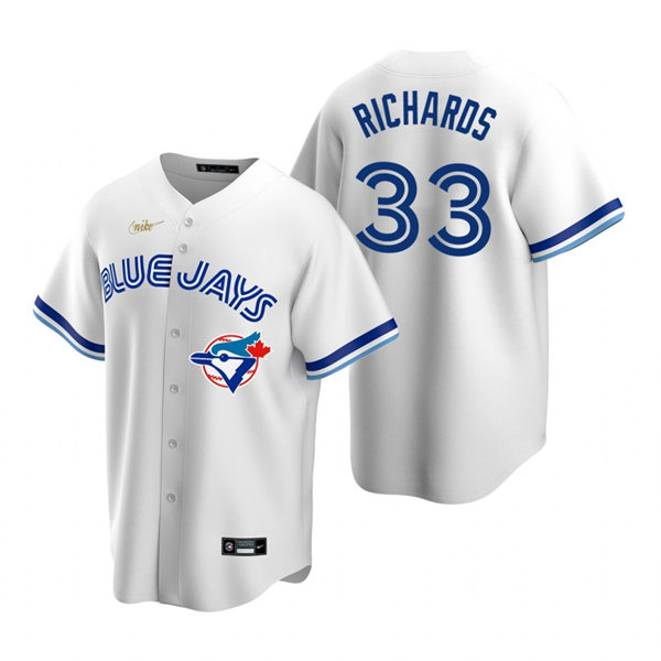 Mens Toronto Blue Jays #33 Trevor Richards Nike White Cooperstown Collection Jersey