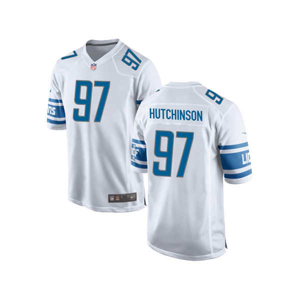 Youth Detroit Lions #97 Aidan Hutchinson Nike White Limited Player Jersey