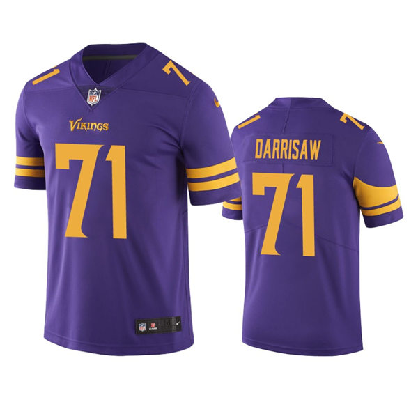 Men's Minnesota Vikings #71 Christian Darrisaw Nike Purple Color Rush Vapor Untouchable Limited Jersey