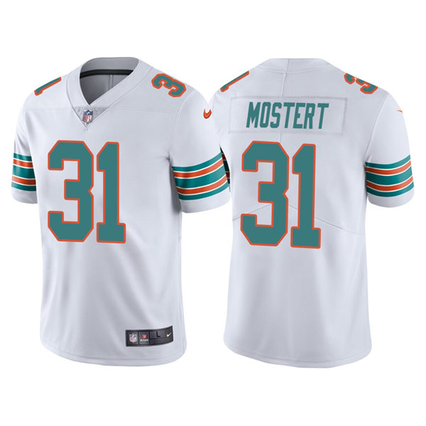 Mens Miami Dolphins #31 Raheem Mostert Nike White Retro Alternate Vapor Limited Jersey