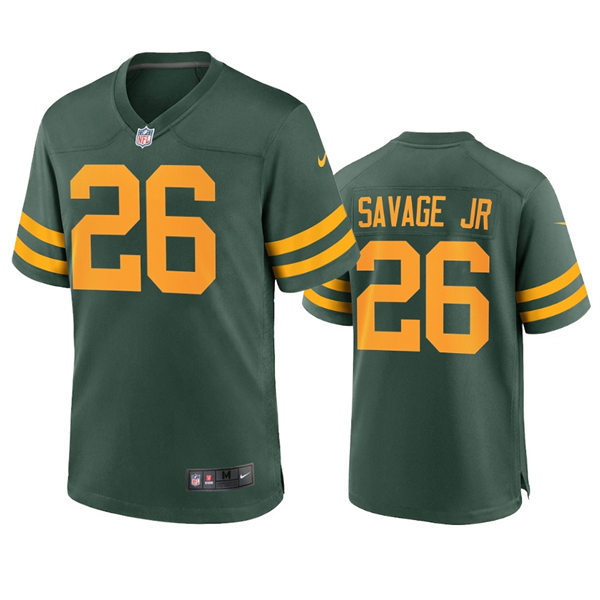 Mens Green Bay Packers #26 Darnell Savage Nike 2021 Green Alternate Retro 1950s Throwback Jersey