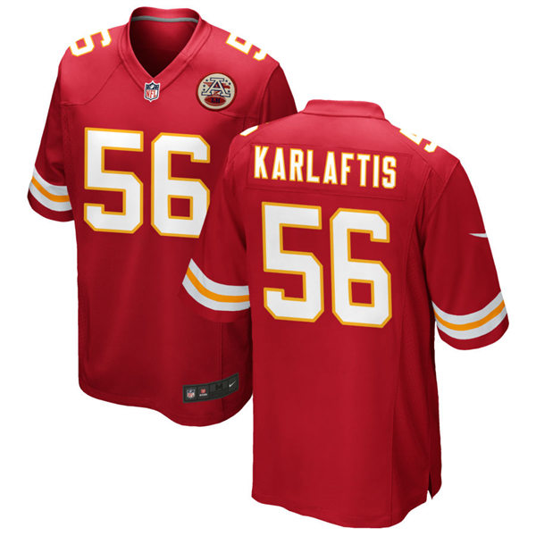 Men's Kansas City Chiefs #56 George Karlaftis Nike Red Vapor Untouchable Limited Jersey