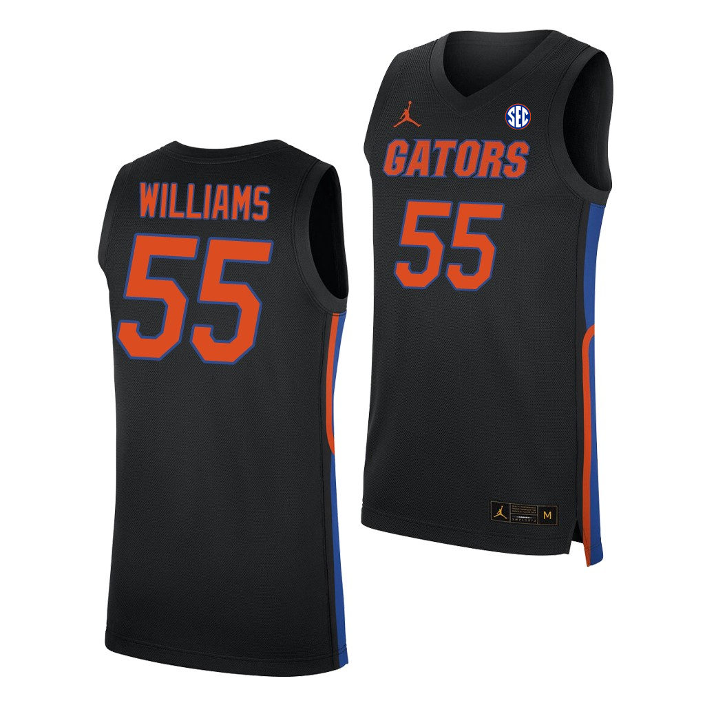 Mens Florida Gators #55 Jason Williams Black 2019-20 College Basketball Alumni Jersey