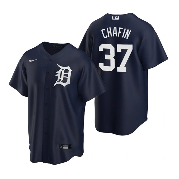 Mens Detroit Tigers #37 Andrew Chafin Nike Navy Alternate CoolBase Jersey