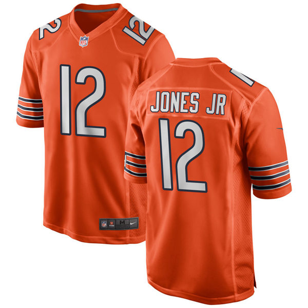 Mens Chicago Bears #12 Velus Jones Jr. Nike Orange Alternate Untouchable Limited Jersey
