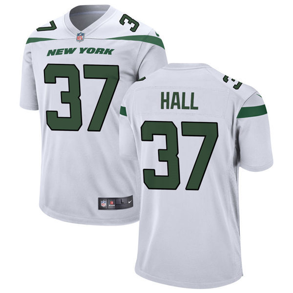 Men's New York Jets #37 Bryce Hall Nike White Vapor Limited Jersey