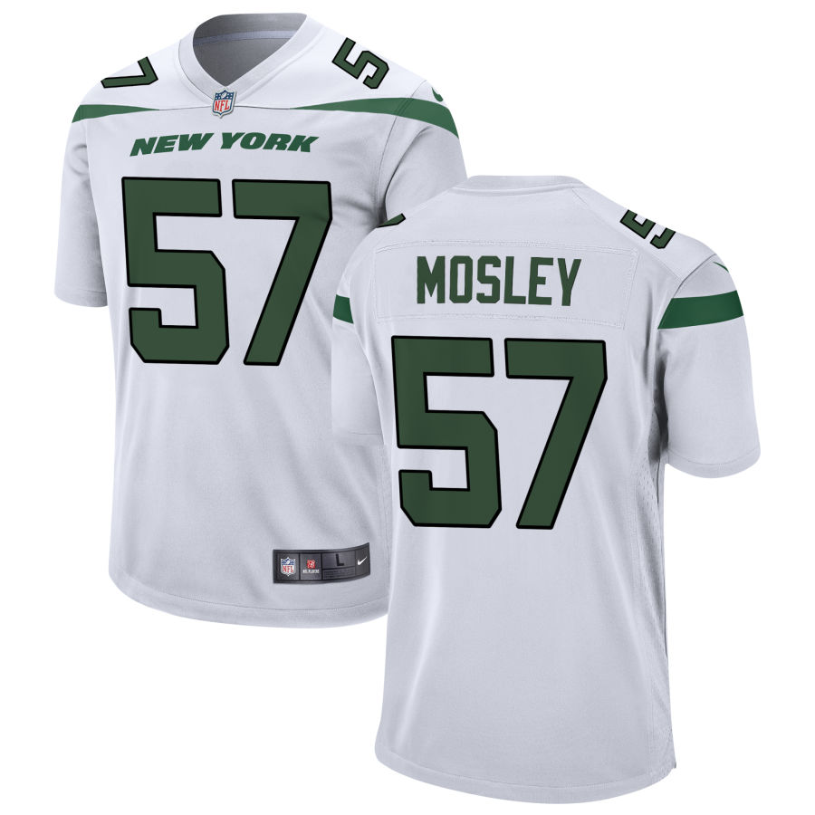 Men's New York Jets #57 C.J. Mosley Nike White Vapor Limited Jersey