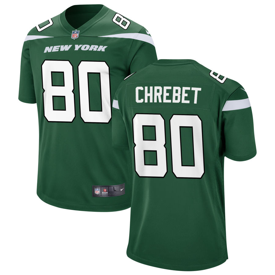 Men's New York Jets Retired Player #80 Wayne Chrebet Nike Gotham Green Vapor Limited Jersey