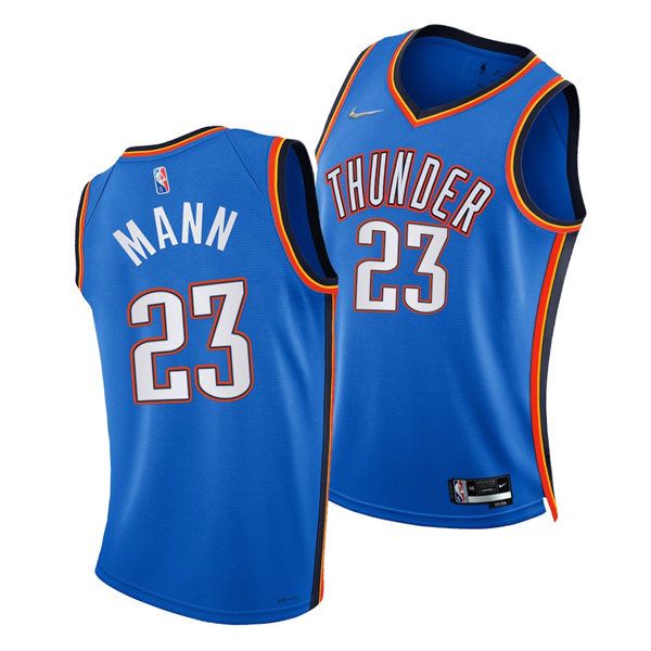 Mens Oklahoma City Thunder #23 Tre Mann Blue NBA 75th Diamond Icon Edition Jersey 