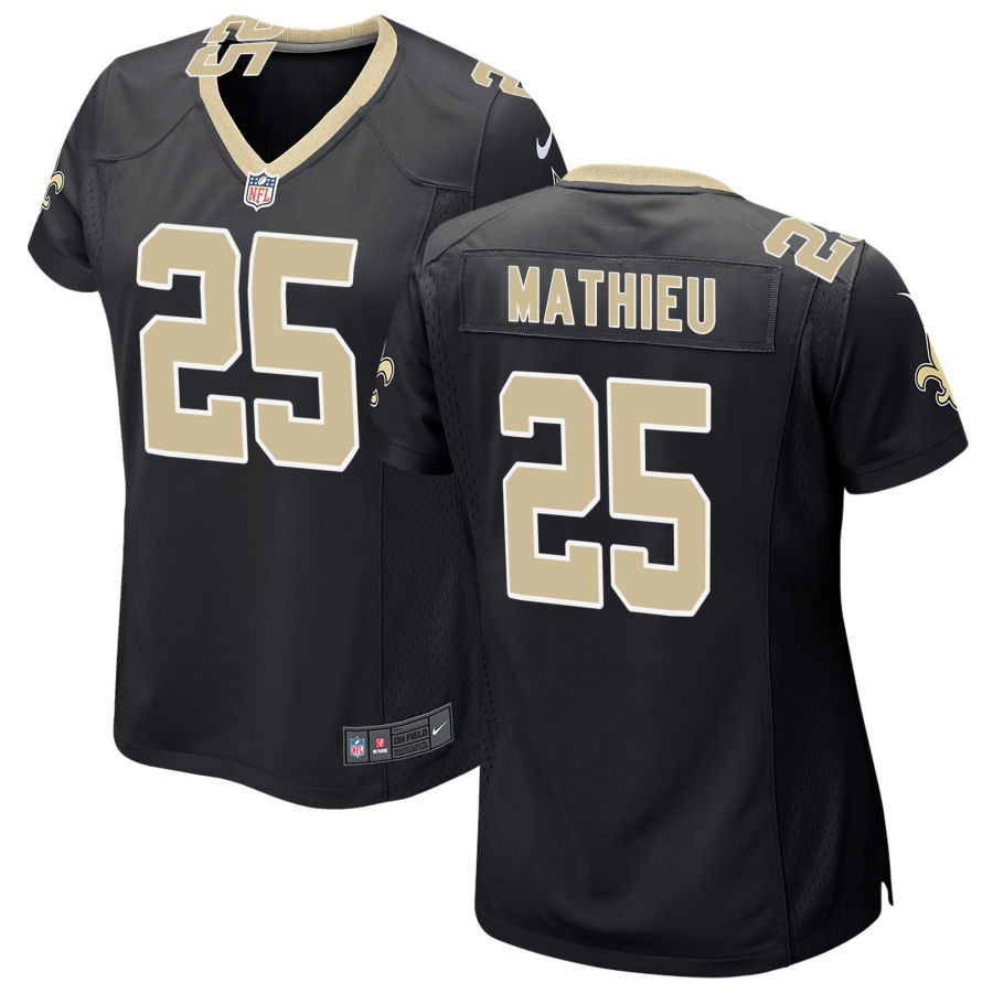 Women's New Orleans Saints #25 Tyrann Mathieu Nike Black Limited Jersey