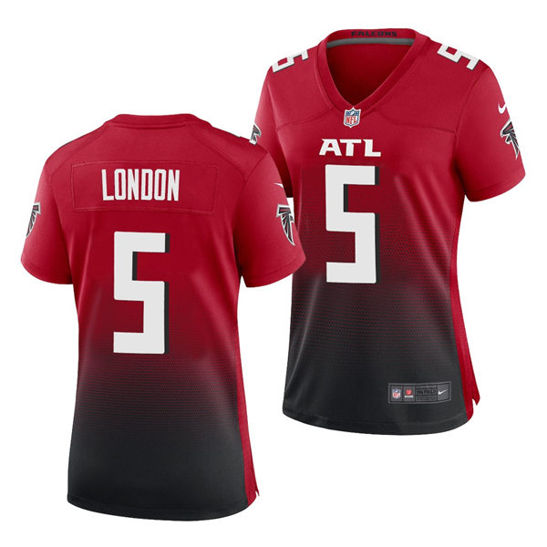 Womens Atlanta Falcons #5 Drake London Nike Red 2nd Alternate Limited Jersey