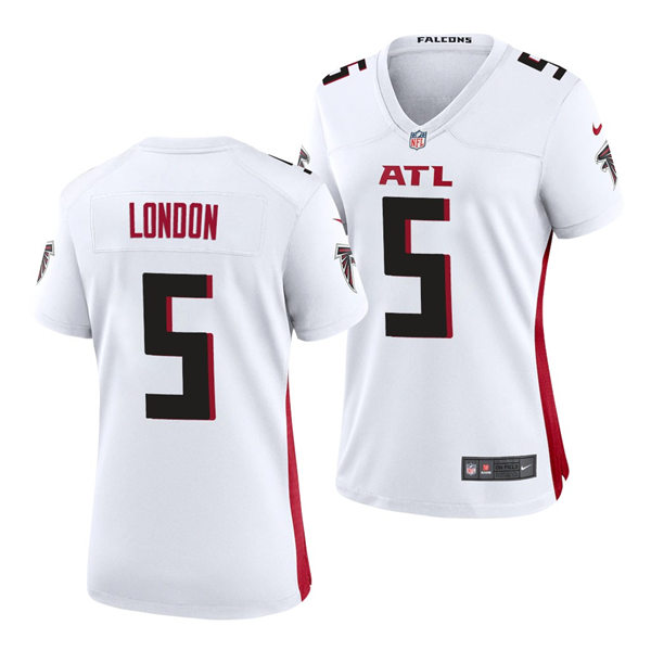 Womens Atlanta Falcons #5 Drake London Nike White Limited Jersey