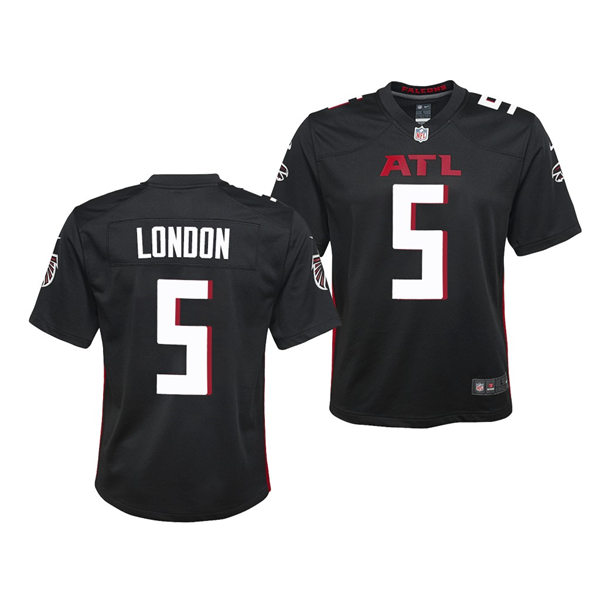 Youth Atlanta Falcons #5 Drake London Nike Black Limited Jersey