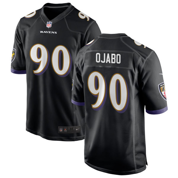 Youth Baltimore Ravens #90 David Ojabo Nike Black Alternate Limited Jersey