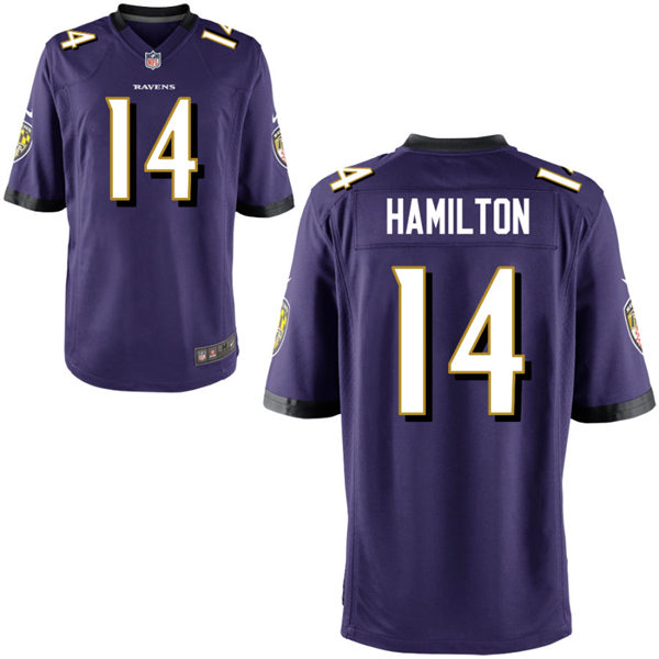 Youth Baltimore Ravens #14 Kyle Hamilton Nike Purple Limited Jersey