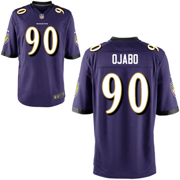 Youth Baltimore Ravens #90 David Ojabo Nike Purple Limited Jersey