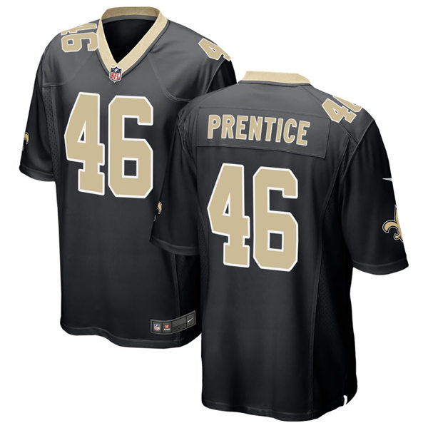 Men's New Orleans Saints #46 Adam Prentice Nike Black Vapor Untouchable Limited Jersey