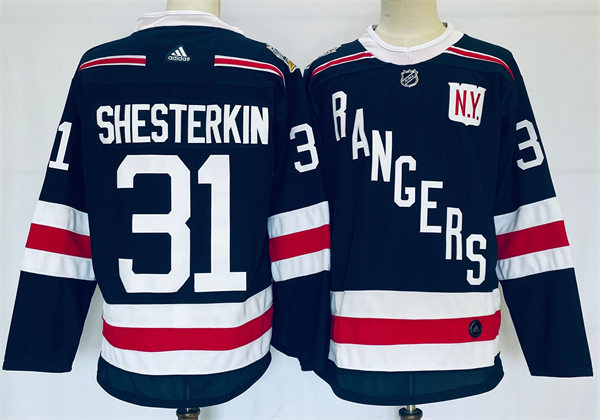 Mens New York Rangers #31 Igor Shestyorkin Navy 2018 Winter Classic Jersey