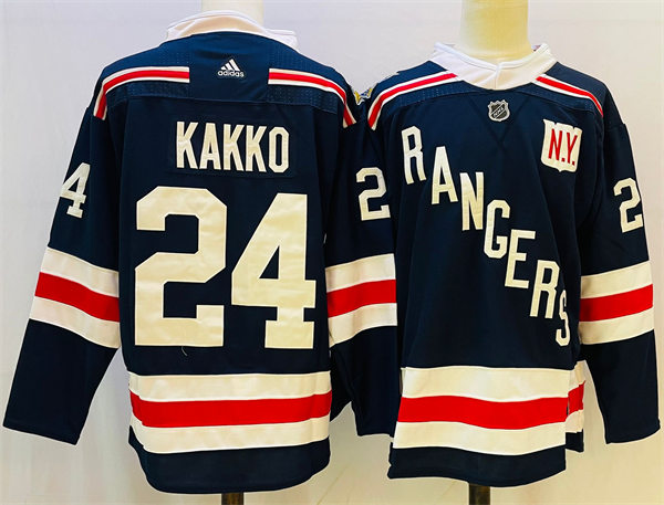 Mens New York Rangers #24 Kaapo Kakko Navy 2018 Winter Classic Jersey