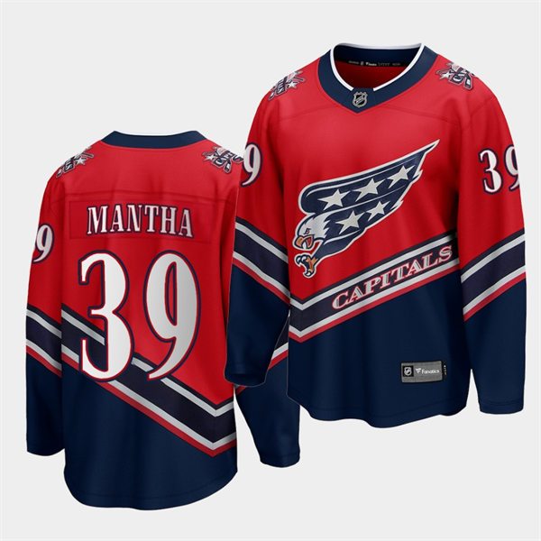 Men's Washington Capitals #39 Anthony Mantha Red 2021 Reverse RetroSpecial Edition Jersey