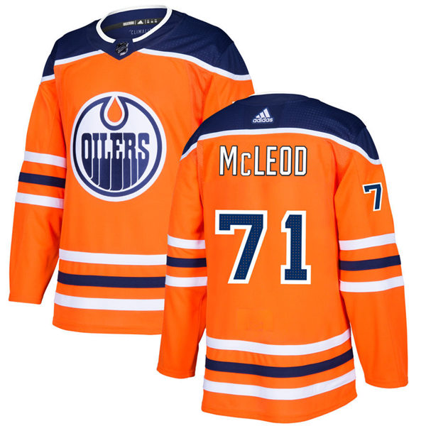 Men's Edmonton Oilers #71 Ryan McLeod adidas Home Orange Jersey