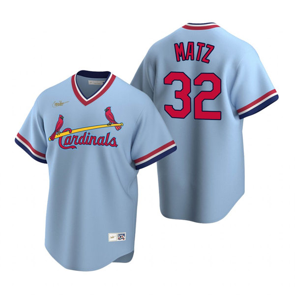 Men's St. Louis Cardinals #32 Steven Matz Nike Light Blue Pullover Cooperstown Collection Jersey
