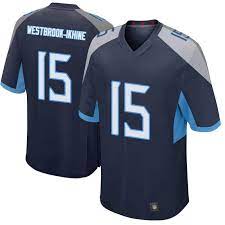 Mens Tennessee Titans #15 Nick Westbrook-Ikhine Nike Navy Vapor Untouchable Limited Jersey