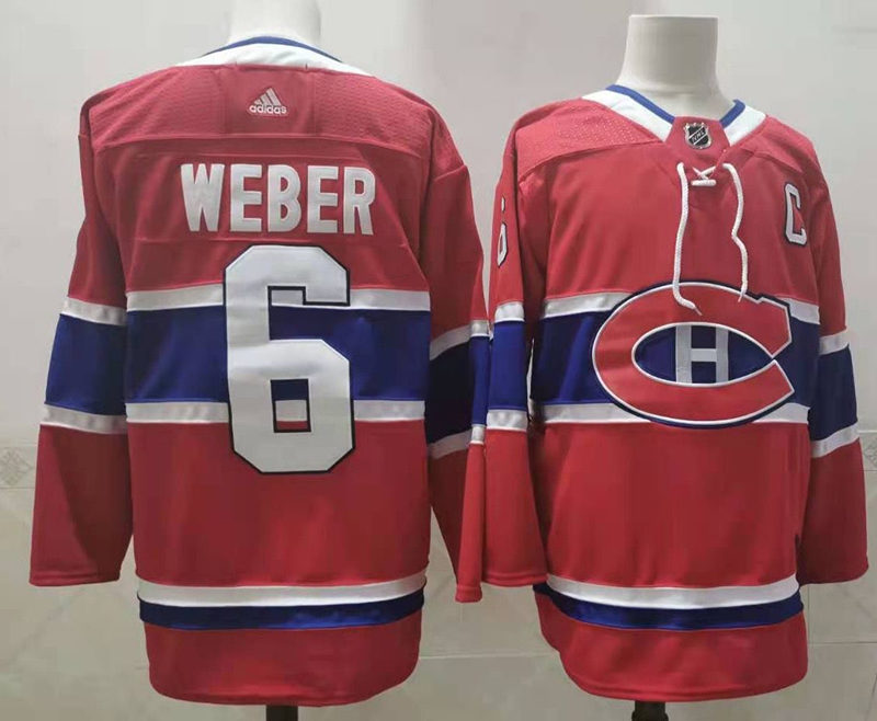 Men's Montreal Canadiens #6 Shea Weber adidas Red Hockey Jersey