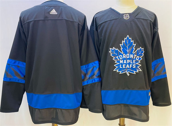 Men's Toronto Maple Leafs x drew house Blank Adidas Black Alternate Reversible Next Gen Jersey