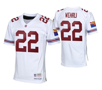 Mens Arizona Cardinals #22 Roger Wehrli White Mitchell & Ness Throwback Vintage Football Jersey