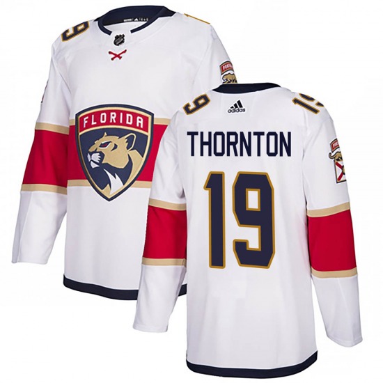 Mens Florida Panthers #19 Joe Thornton adidas Away White Player Jersey