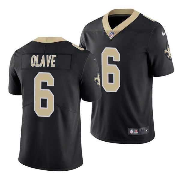 Men's New Orleans Saints #6 Chris Olave Nike Black Vapor Untouchable Limited Jersey