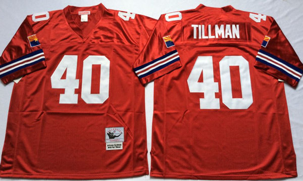 Mens Arizona Cardinals Retired Player #40 Pat Tillman Mitchell & Ness 2000 Cardinal Vintage Jersey