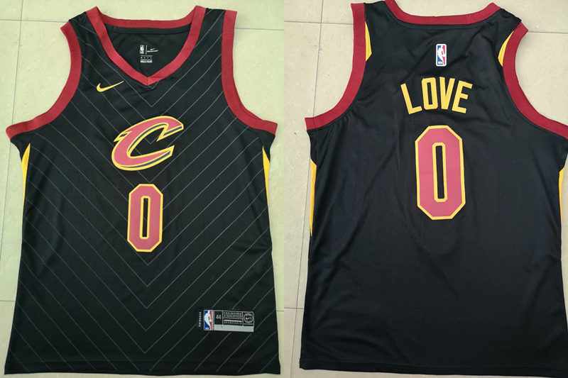 Men's Cleveland Cavaliers #0 Kevin Love Nike Black Statement Edition Jersey